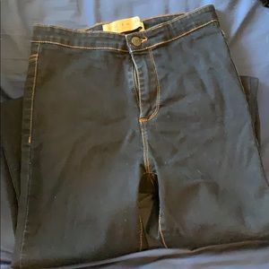 Dark high waist skinny jeans